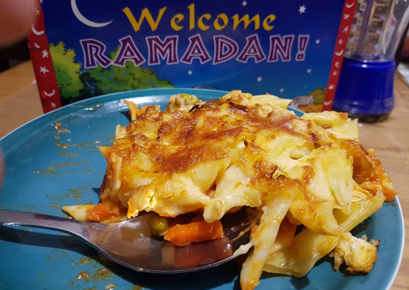 Pasta bake iftar meal