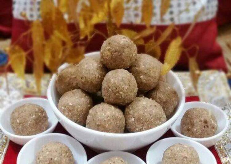 How to Make Quick Sesame and flatten rice laddu