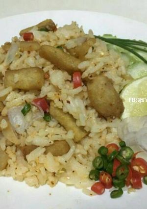 รูปของ ข้าวคลุกน้ำมันหมู