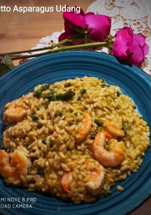 Foto resep Risotto Asparagus Udang