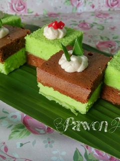 Foto resep bolu kukus coklat pandan
