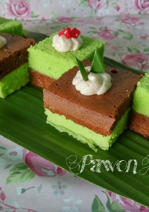 Foto resep bolu kukus coklat pandan