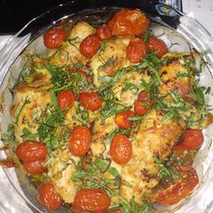 A picture of Chicken pesto rolls up.