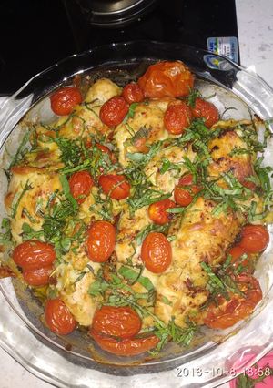 A picture of Chicken pesto rolls up.