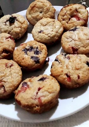 Una foto de Muffins de Avena y Frutos Rojos