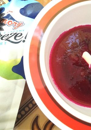 Foto resep Pure buah naga yogurt