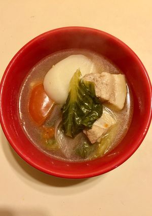 A picture of Sinigang na Liempo (Filipino dish).