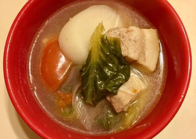 Step-by-Step Guide to Make Any-night-of-the-week Sinigang na Liempo
(Filipino dish)