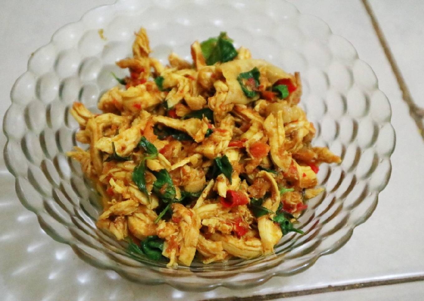 Ayam suwir rica rica