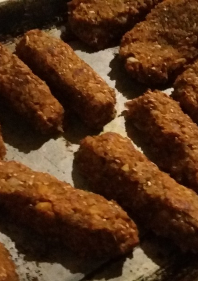 Una foto de Salchichas/Chorizos de legumbres y arroz (vegan y económico)!