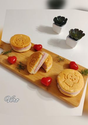 Une photo de Pancake salé au jambon /St Môret®️