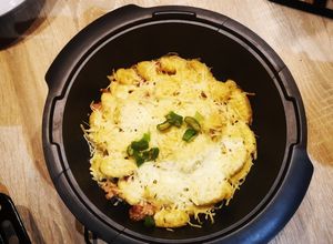 Une photo de Gratin de gnocchis aux lardons