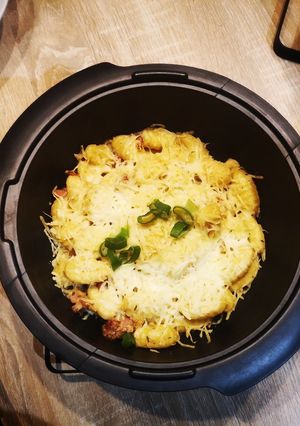 Une photo de Gratin de gnocchis aux lardons
