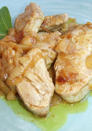 Foto principal de Solomillo de cerdo al curry con cebolla caramelizada sin azúcar