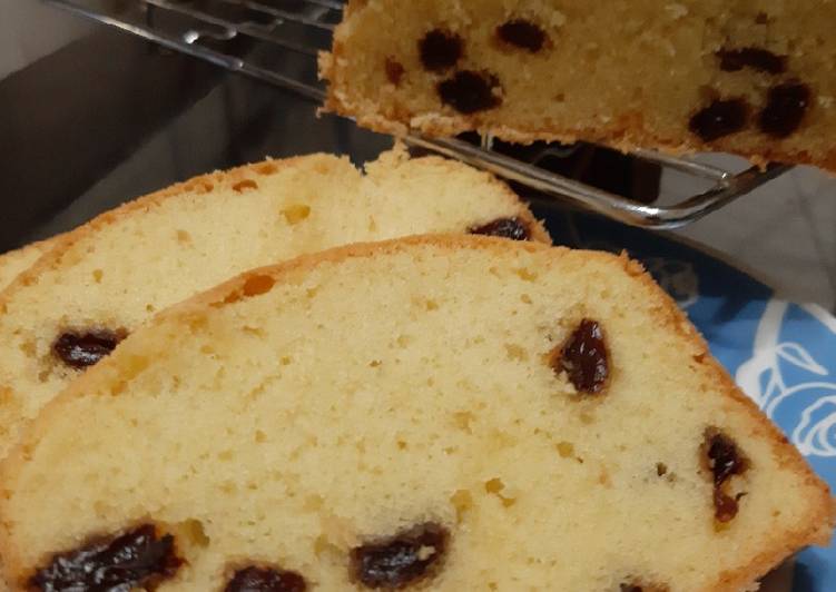 Resep Raisin Pound Cake (Bolu Kismis) Anti Gagal
