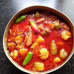 Pointed gourd prawn curry A picture of Pointed gourd prawn curry.