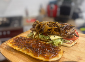 A picture of The best steak sandwich ever (ever!).