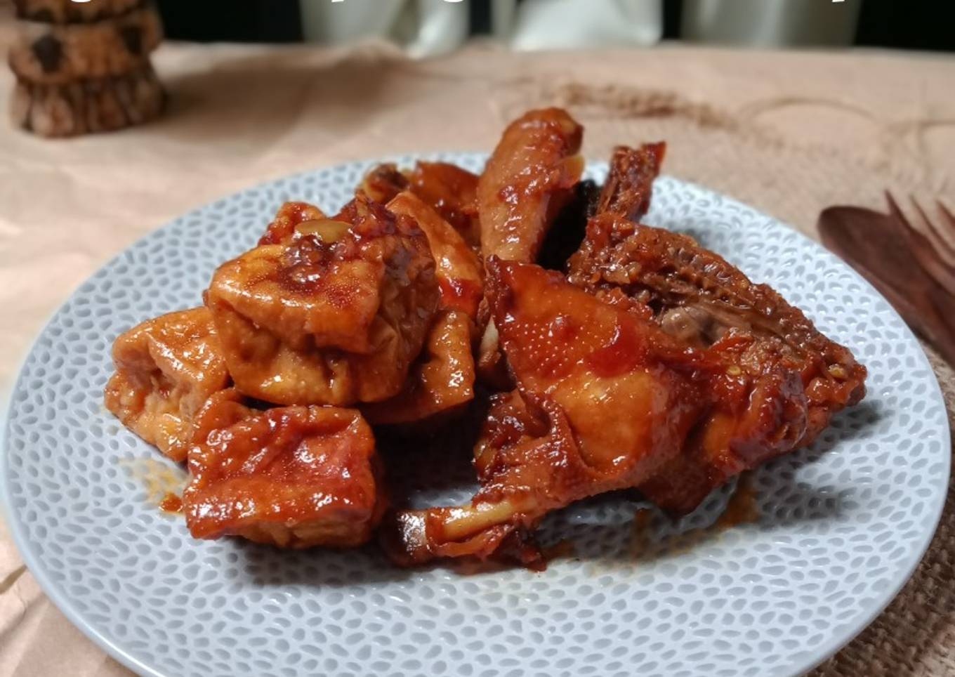 Cara Gampang Membuat Ayam kampung & Tahu bumbu kecap pedas Anti Gagal
