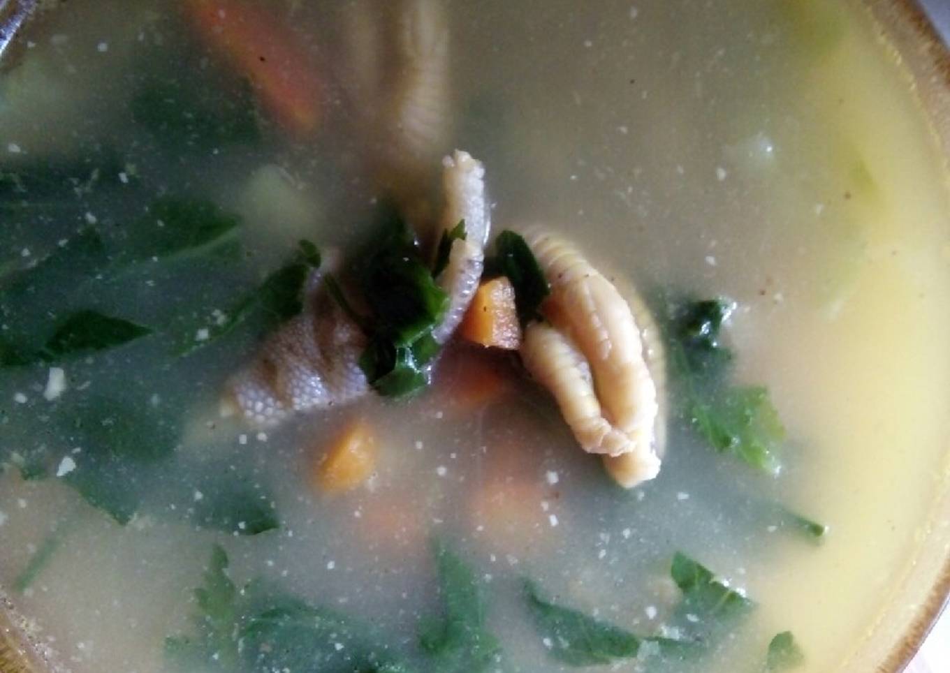 Sop ceker ayam kampung