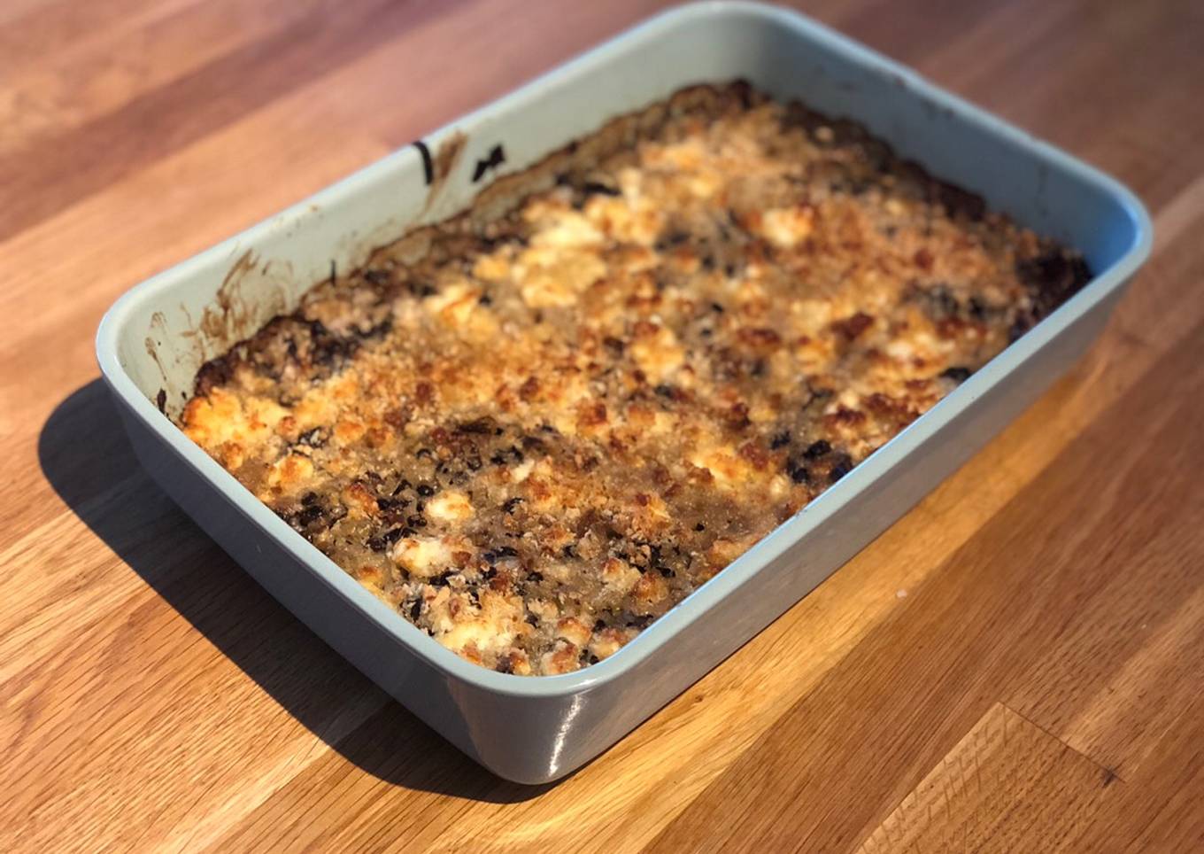 Leek & Puy Lentil Gratin with Feta Topping