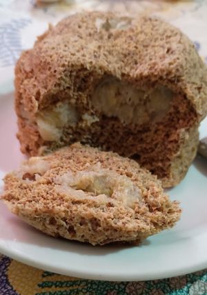 Una foto de Mug Cake de Harina de Soja y Lino con Banana (en Taza al Micro)