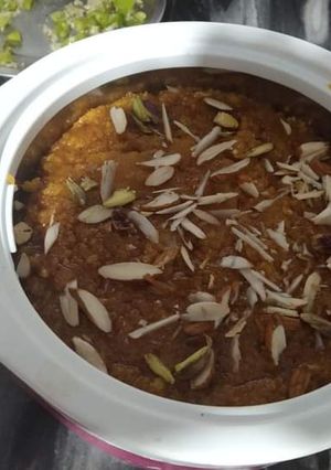 A picture of Moong dal halwa.