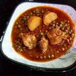 Karahi style alu matr chicken ka salen