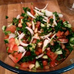 A picture of Egyptian typical salad.