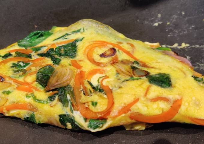 Simple Way to Make Speedy Autumn Veggie Omelette for 1