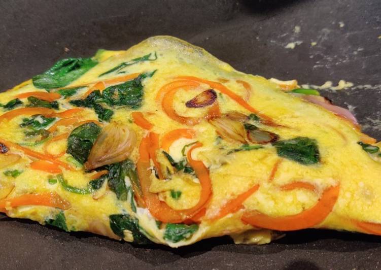 Simple Way to Prepare Homemade Autumn Veggie Omelette for 1