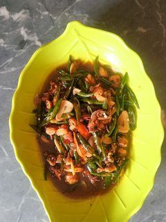 Foto resep Tumis cumi asin cabe hijau