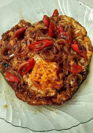 Foto resep Telur Ceplok Siram Saos Inggris