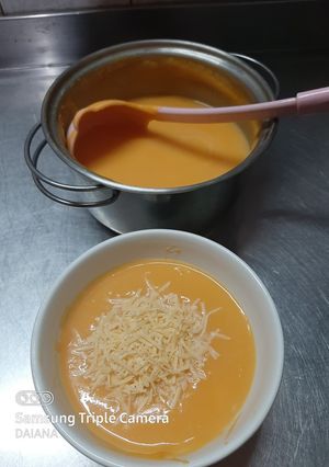 Una foto de Sopa crema de anco