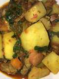 Potato and gizzard porridge