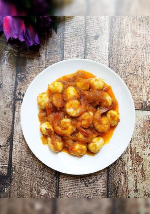 Foto resep Udang Telur Saus Tomat