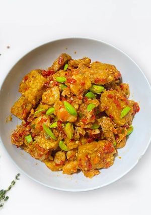 Foto resep Udang Tempe Petai Balado