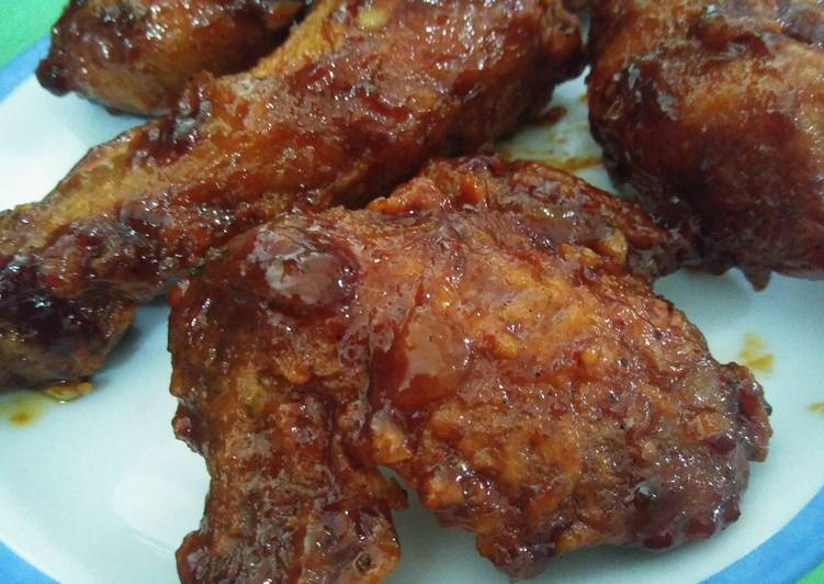 Cara mudah meracik Ayam krispy saus pedas manis yang mudah