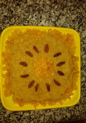 A picture of Sooji ka halwa.