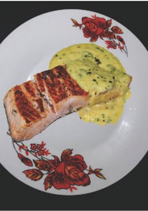 Una foto de Salmón con Salsa de Naranja