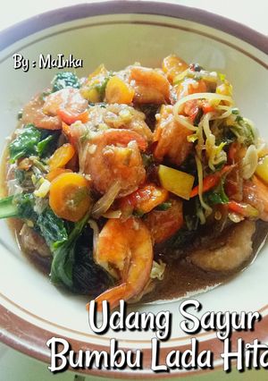 Foto resep Udang Sayur Bumbu Lada Hitam