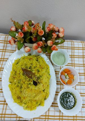 A picture of Matar pulao.