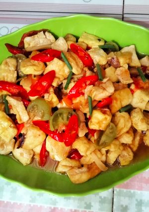 Foto resep Tumis tahu saos tiram