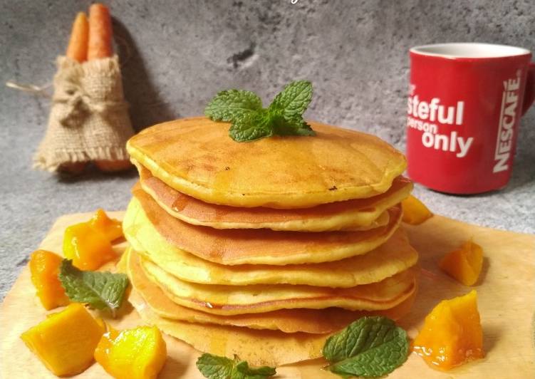 Resep Carrot Pancake With Mint Honey Sauce, Praktis