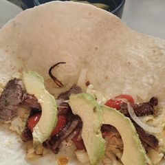 A picture of Beef and avocado 🥑 wrap.