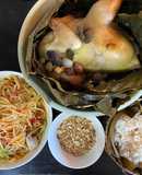 Gà hấp lá sen