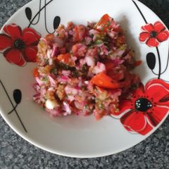 A picture of Quick tomato salsa.
