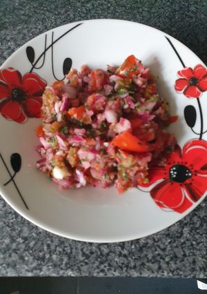 A picture of Quick tomato salsa.
