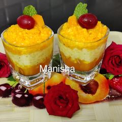 A picture of Mango Kalakand Shots.