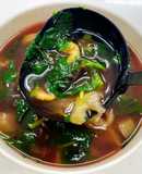 Canh mướp rau dền nấu tôm khô