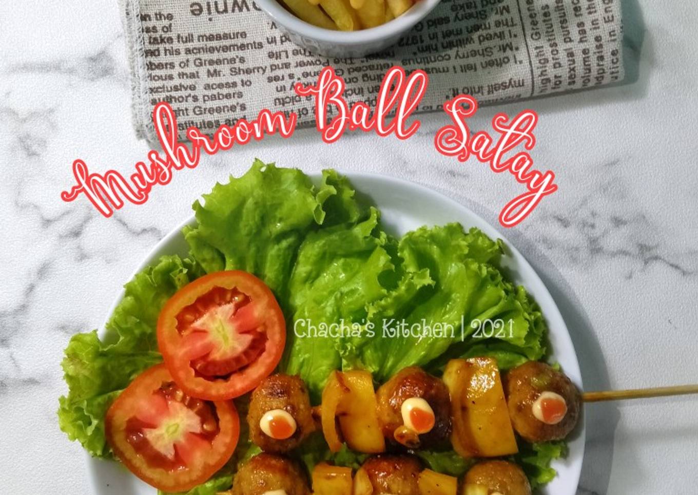 Mushroom Ball Satay (Sate Jamur Tiram)
